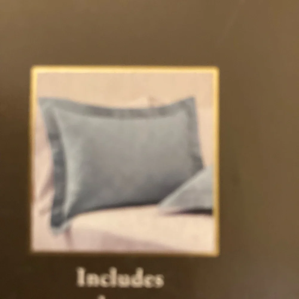 FIELDCREST Luxury Duvet Set - 100% Egyptian cotton Queen Blue Ice  NWT